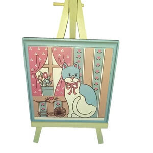 Cat on Easel Mini Sign